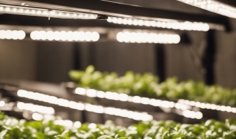 LED au dessus de plantes